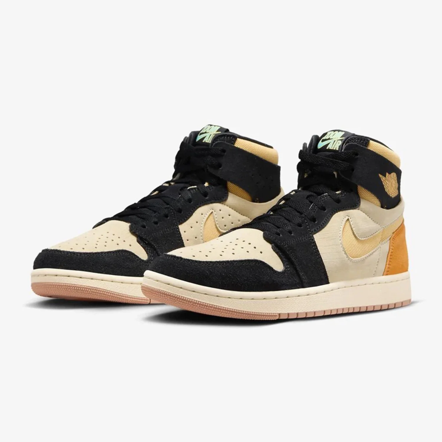 Men's Air Jordan 1 Zoom CMFT 2 Muslin/Celestial Gold Black (DV1307 100) - 11