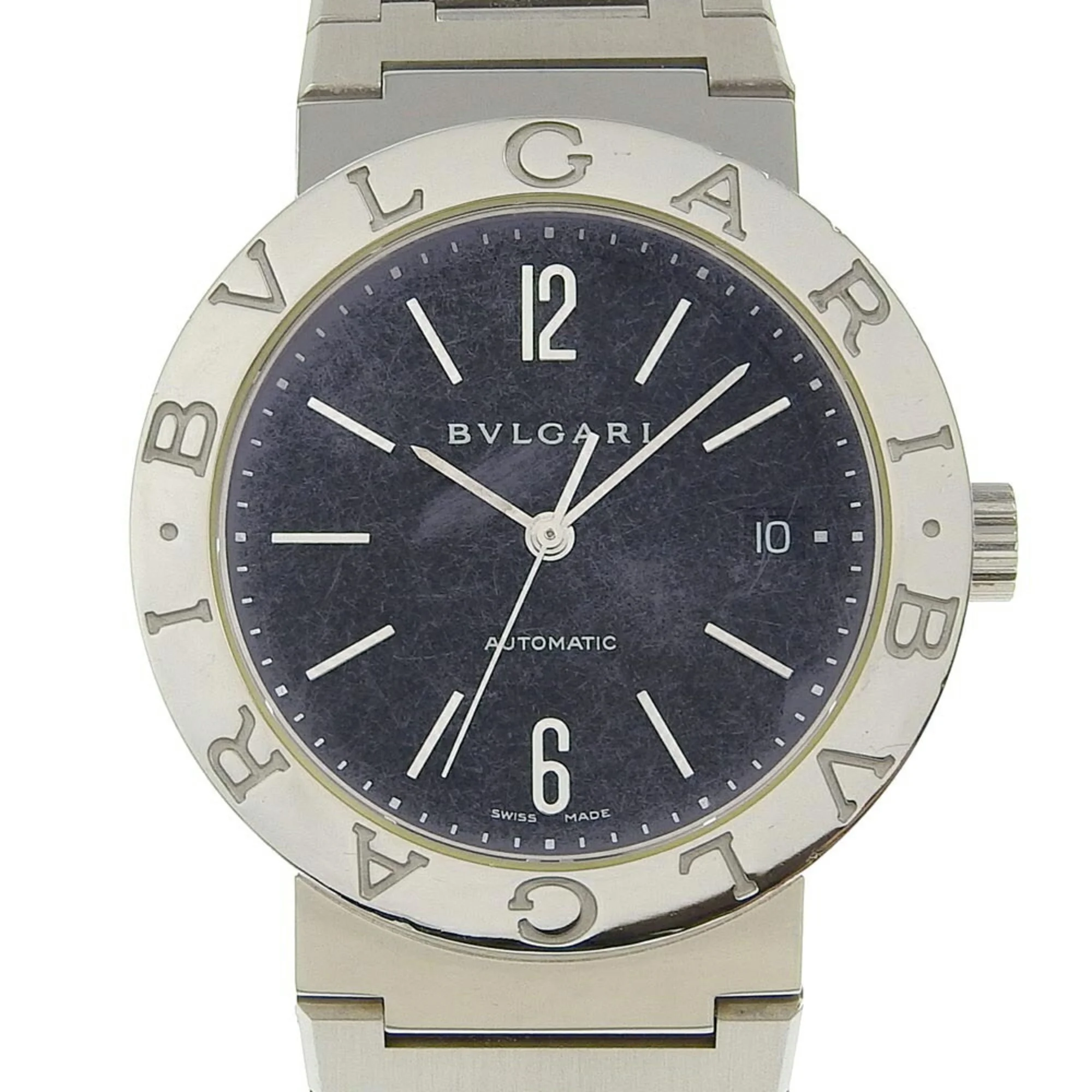 Pre-Owned Bvlgari BVLGARI Watch V8ZB2 BB38SS Stainless Steel Automatic Winding Black Dial Bulgari Men