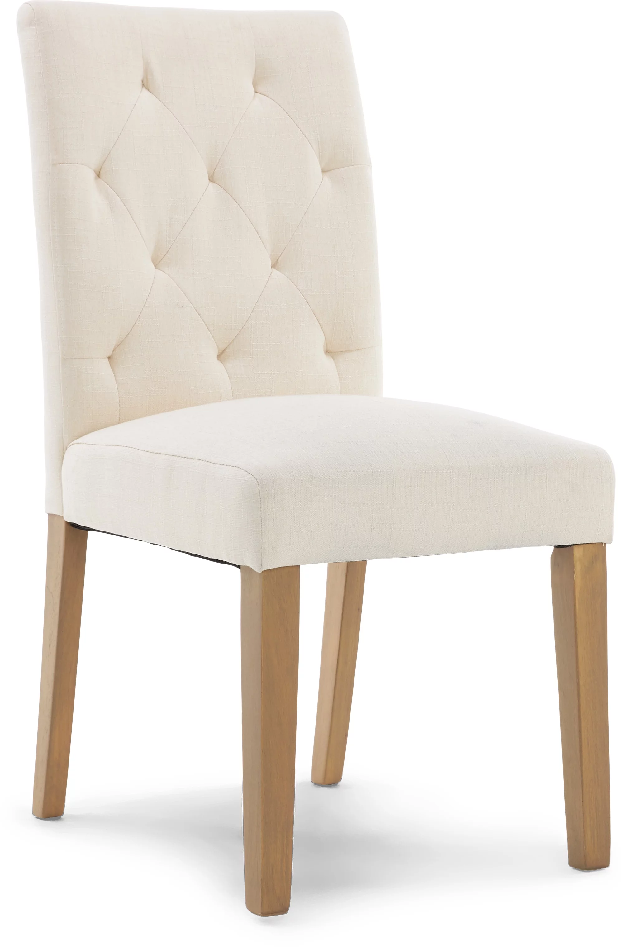 Finch Westport Tufted Armless Dining Side Chairs, Vintage Cream (Set of 2)