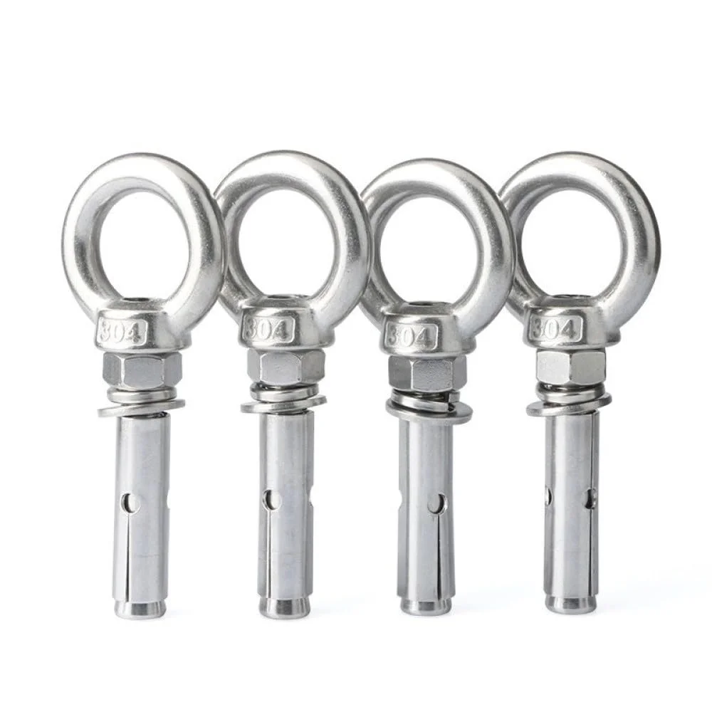 Lifting Eye Bolt,anchor bolts, 304 Stainless Steel Sleeve Anchor Concrete Expanding Rawl Bolts Expansion Eye Bolt Installation Artifact Hook Expansion Screws (Color : M8x50mm 2pcs)