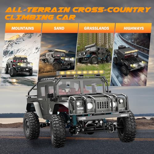1/16 Scale Hobby RC Car, 36 KPH High-Speed 4WD RC Truck, 2.4 GHz Remote Control Car, All-Terrain Electric Vehicle, 4X4 Remote Contral Moster Truck for Kids and Adults