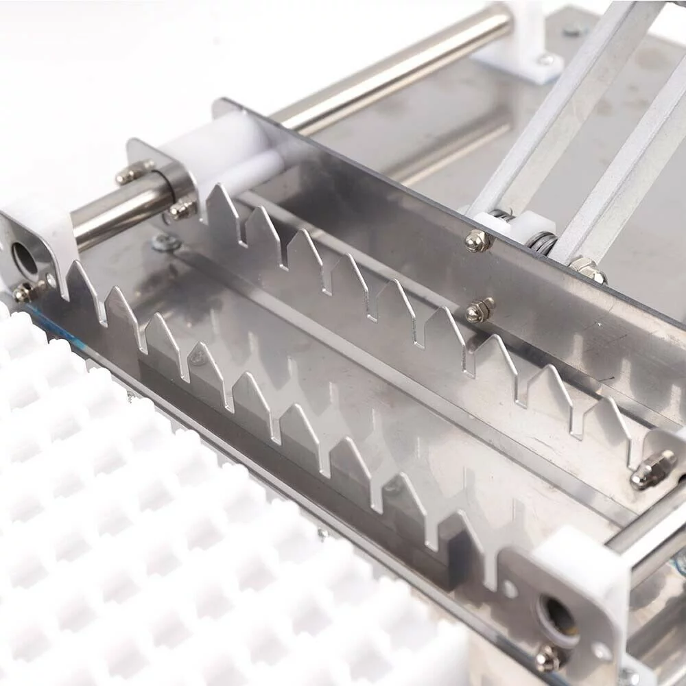 Miumaeov Stainless Steel Multi-Fonction Skewer Meat Machine Manual Mutton Kebab Machine BBQ Bamboo Skewer Satay String Making Machine 10pcs/Batch