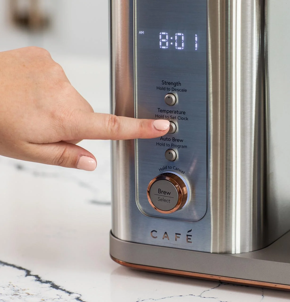 Caf - Drip 10-Cup Coffee Maker with WiFi - Brushed Stainless