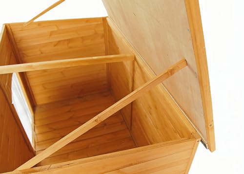 Wooden Doghouse for Small, Medium, Large Dogs, Waterproof, Outdoor/Indoor Kennel,Puppy Shelter with Elevated Floor (Natural, M)