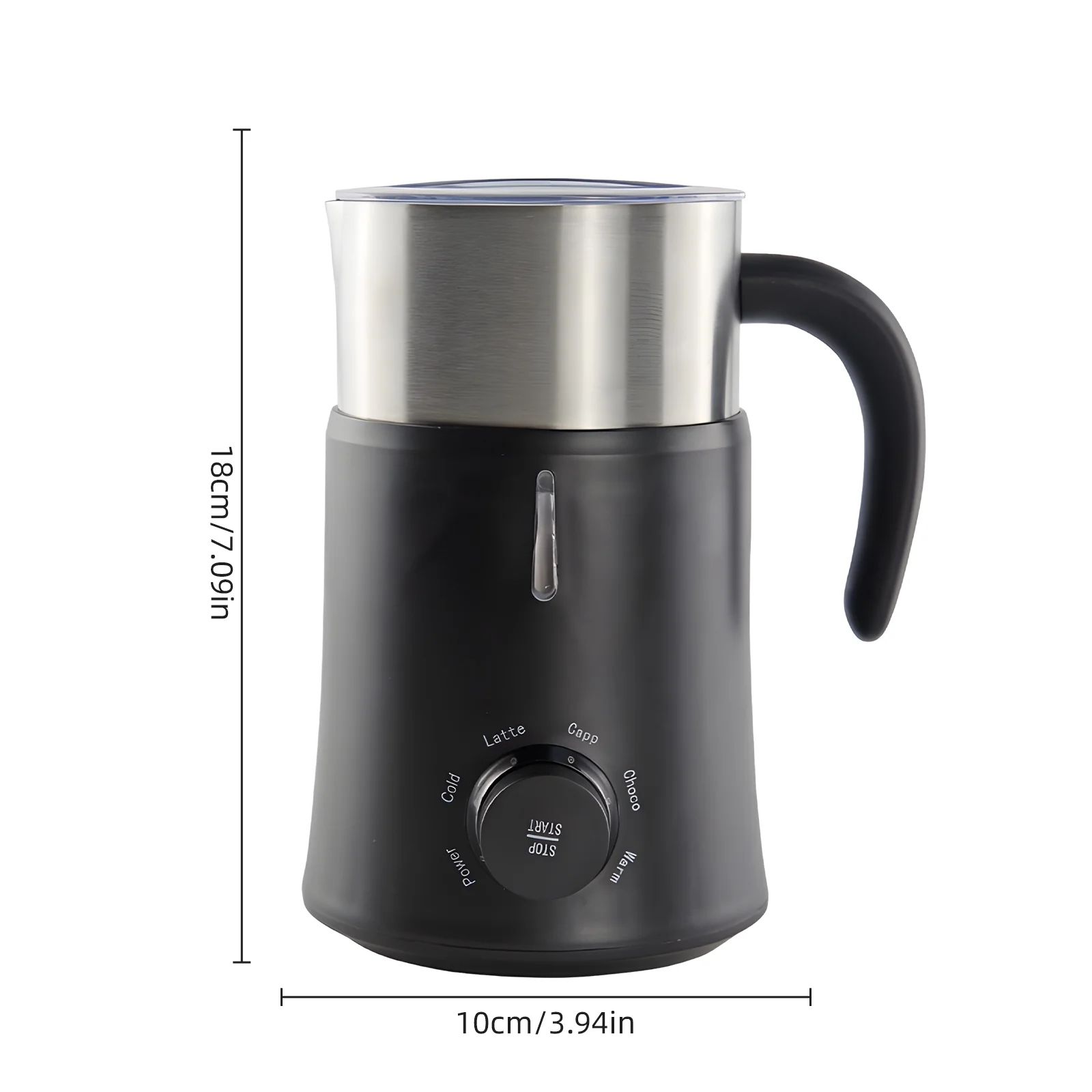 5 in 1 Electric Milk Frother - 24oz/700ml Hot and Cold Foam Maker and Milk Warmer for Latte / Cappuccinos / Hot Chocolate 500W Non-Slip Coffee Frother