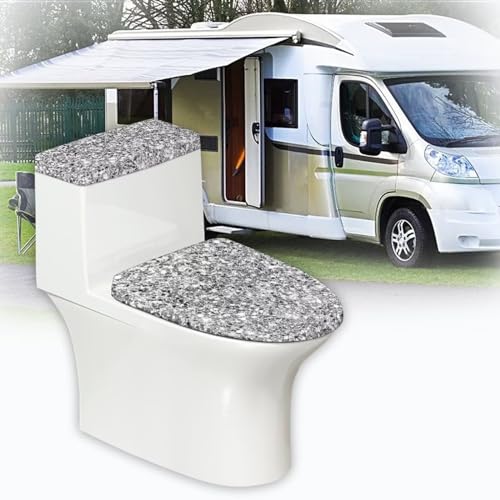 Christmas Bow Bell Toilet Tank Lid Cover and Toilet Seat Lid Cover 2 Pcs Set Toilets Covers with Elastic Cloth Fits Most Toilets Tanks & Lids