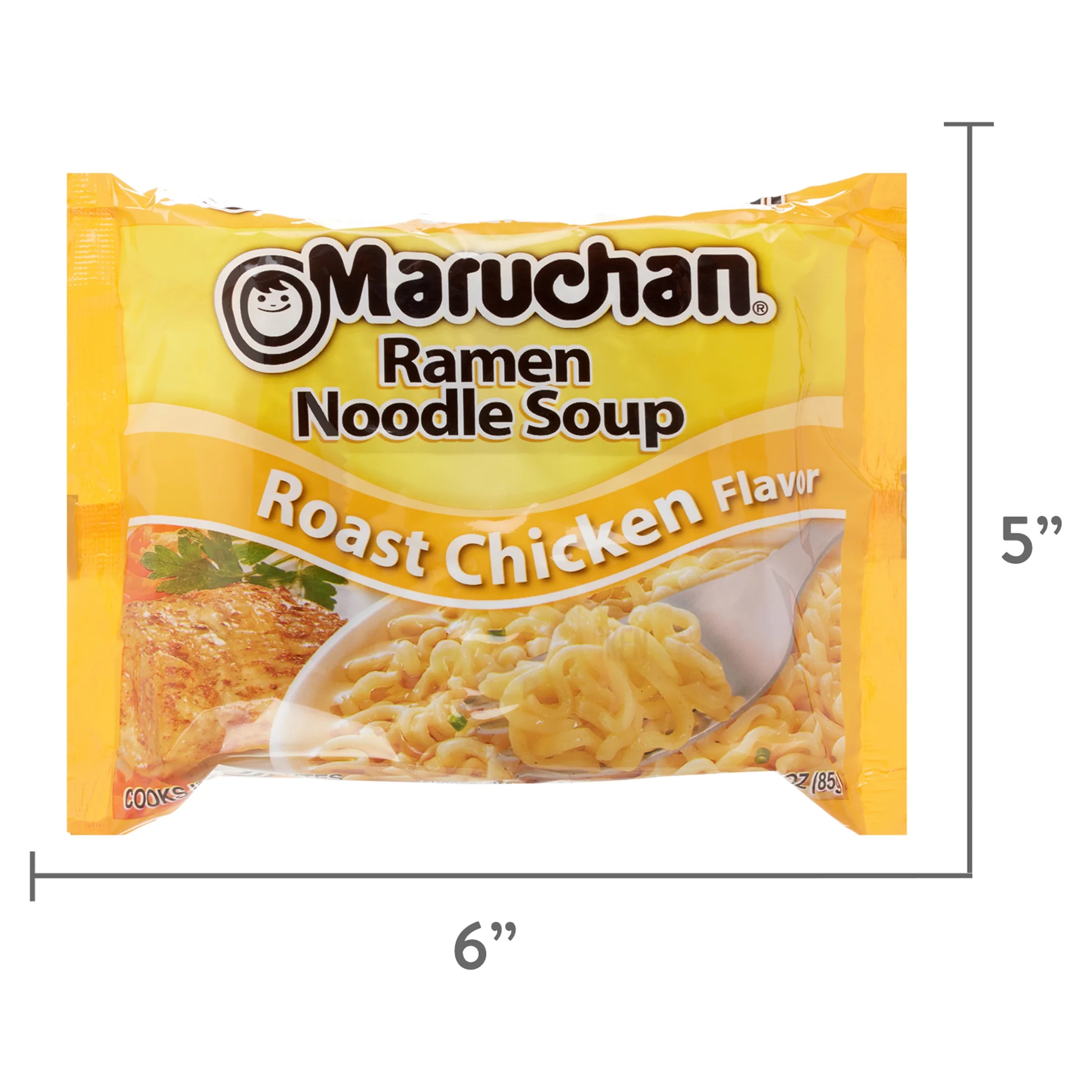 Maruchan Roast Chicken Ramen Noodles, 3 oz Shelf Stable Package 24 pack