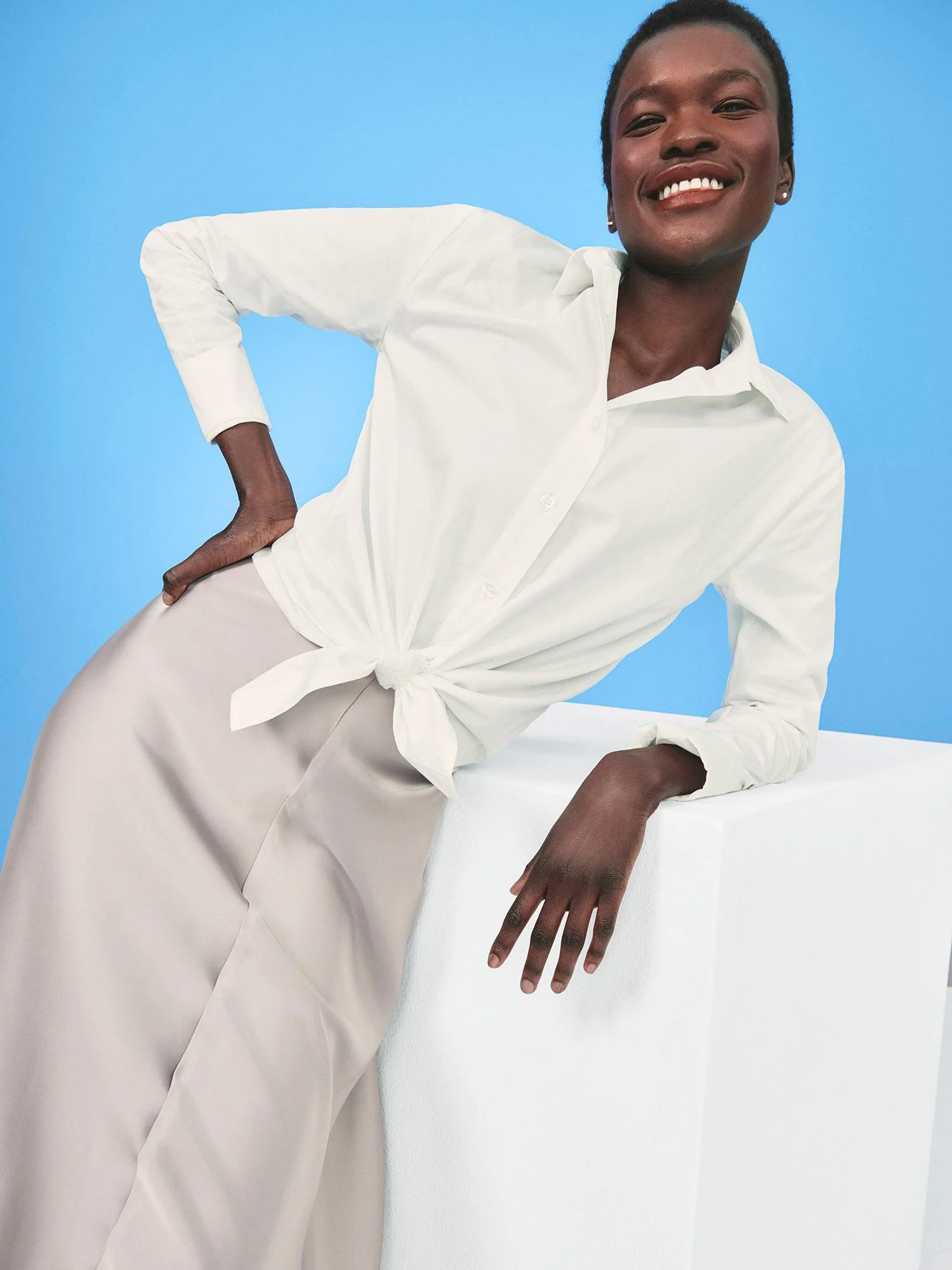 Scoop Women’s Satin Midi Skirt, Sizes XS-XXL