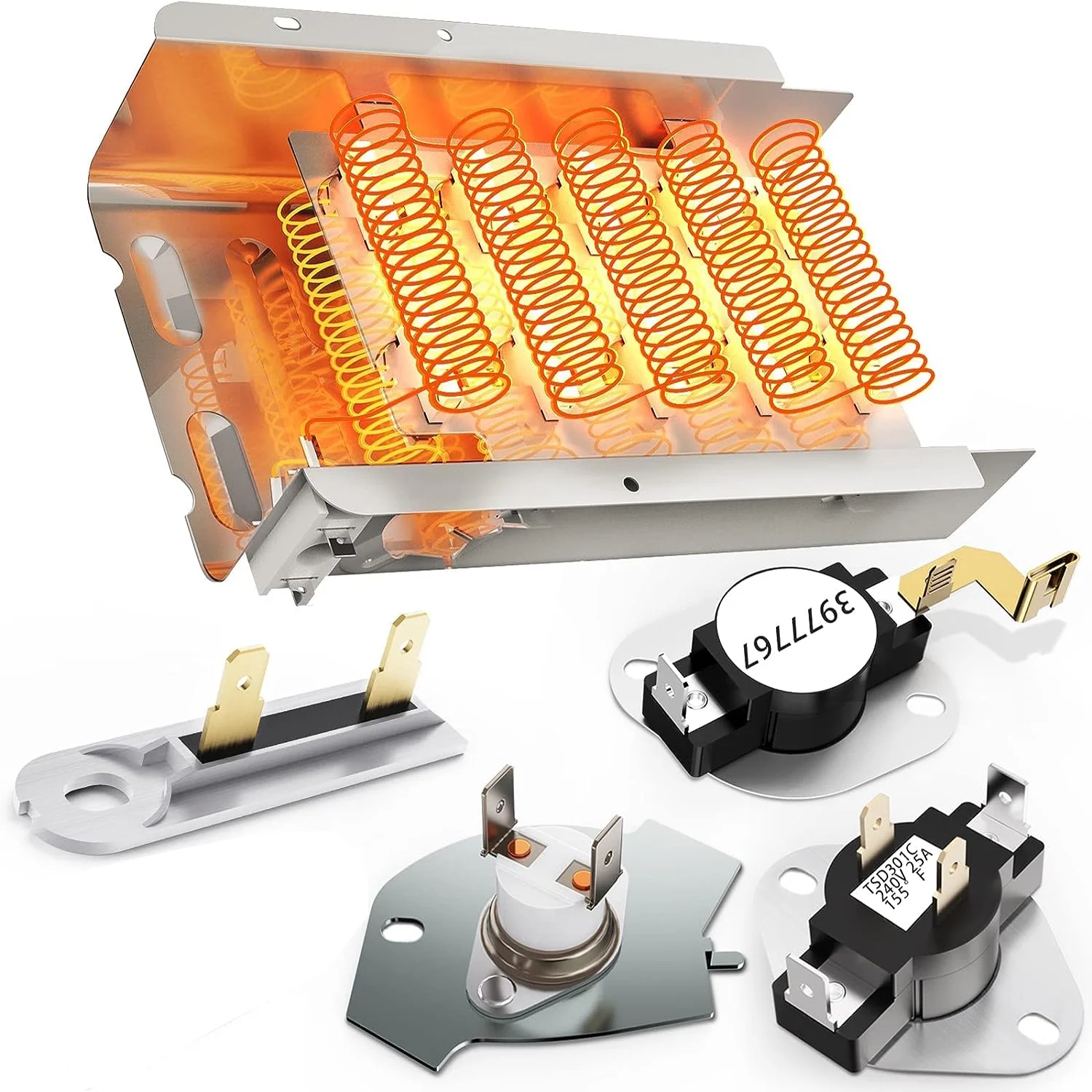279838 Dryer Heating Element Fuse Kit for Whirlpool Roper Kenmore Maytag 3977767 3392519