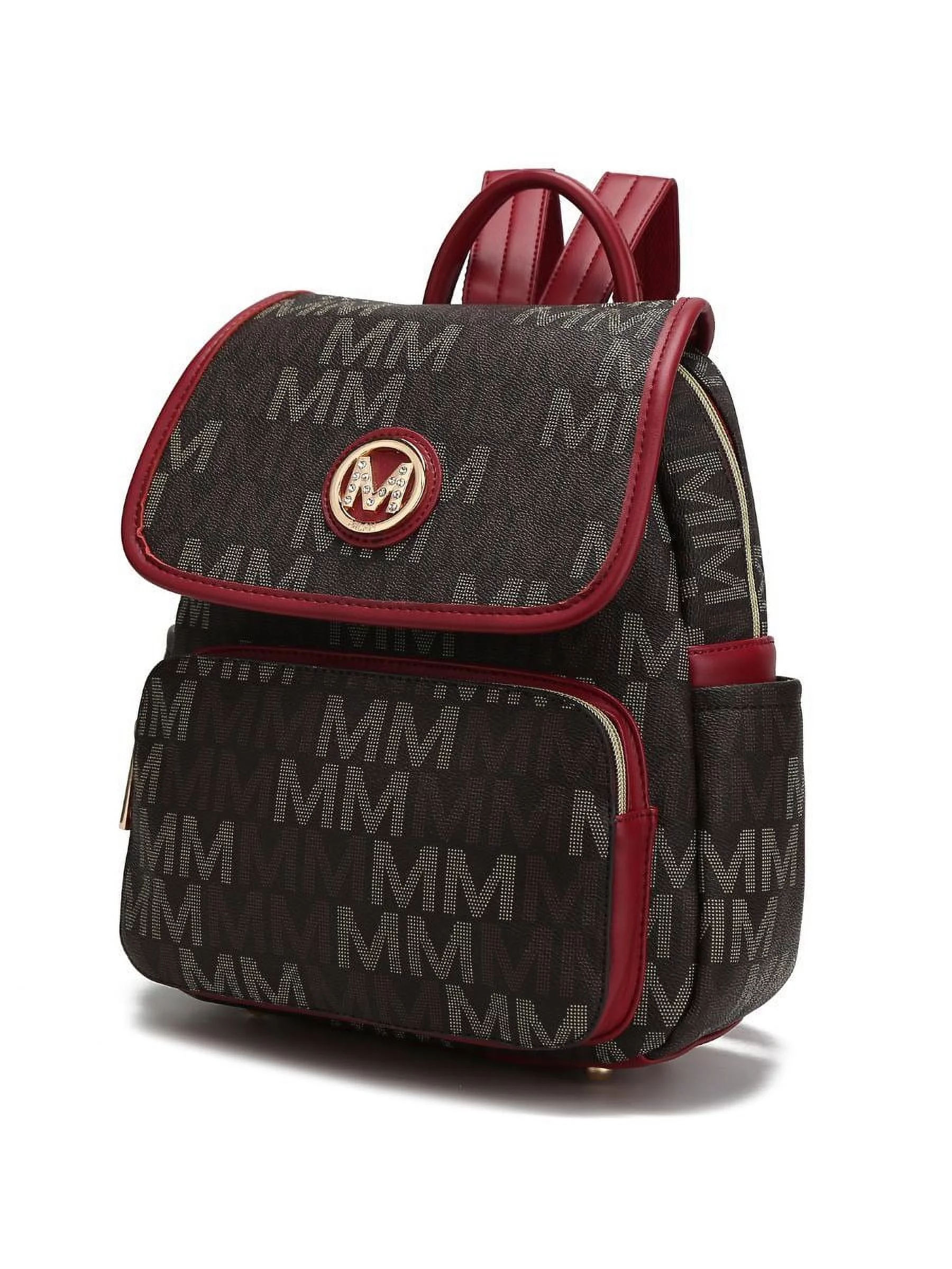 MKF Collection Drea Vegan Leather Women's Monogram Backpack by Mia K. - Black