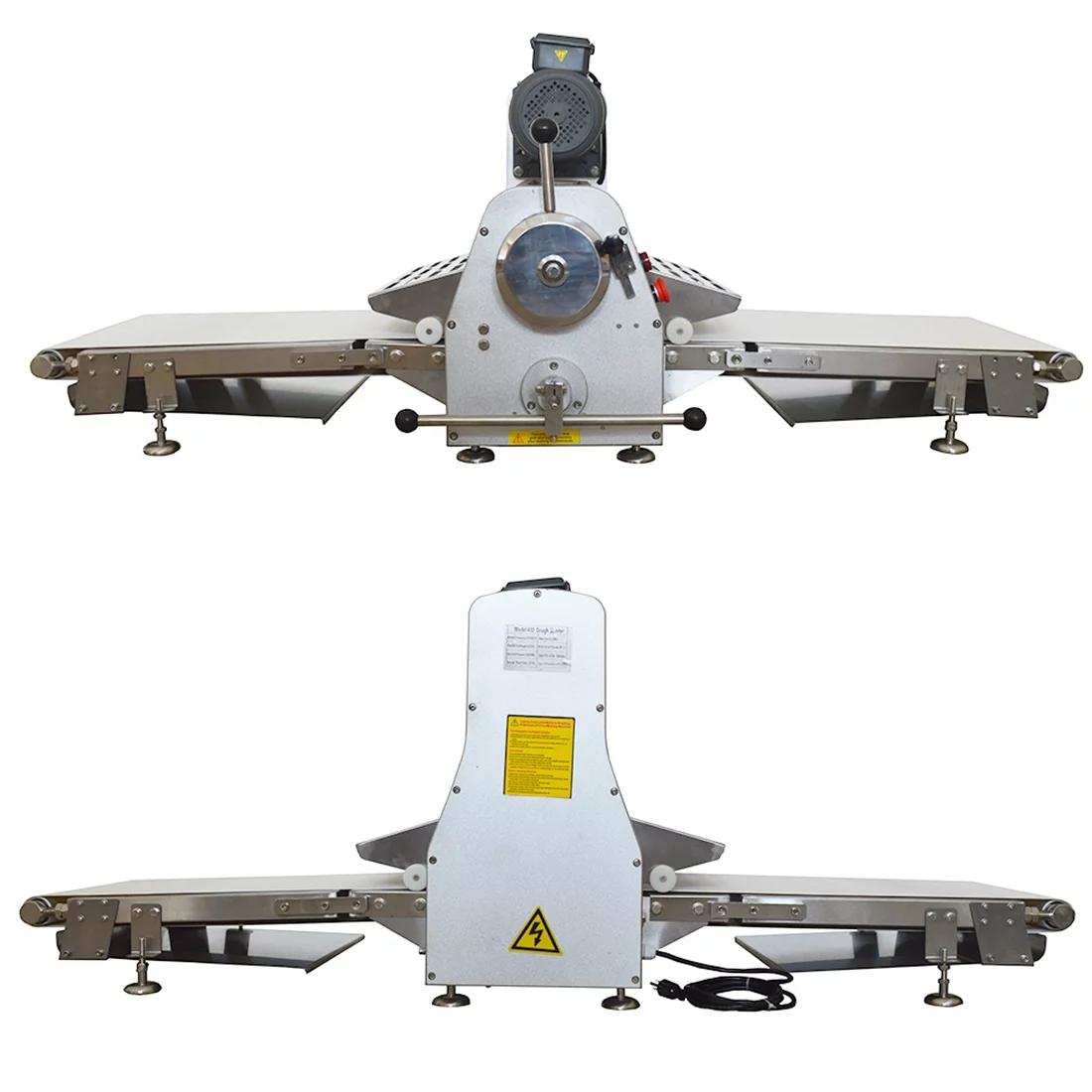 INTBUYING Commercial Dough Sheeter Electric Table Top Folding Pastry Machine 500mm