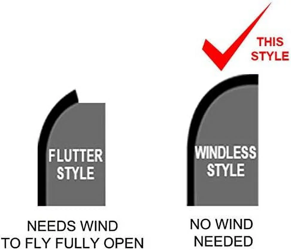 4Lessco PHILLY CHEESESTEAK - Windless Swooper Flag Feather Banner Sign 3X11.5 Ft Tall (Flag ) Rq