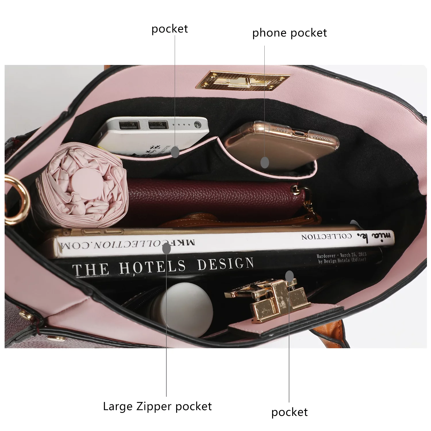 MKF Collection Brynlee Women's Tote Bag & Wristlet Wallet, Crossbody Purse Handbag 2 Pcs by Mia K - Burgundy