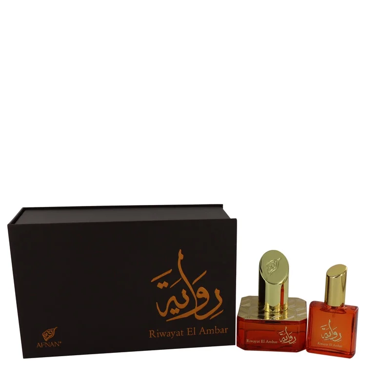 Riwayat El Ambar by Afnan Eau De Parfum Spray + Free .67 oz Travel EDP Spray 1.7 oz For Women
