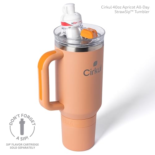 Cirkul 40oz. Carbon Stainless Steel Tumbler with Handle, All-Day StrawSip™, Double-Wall Insulated