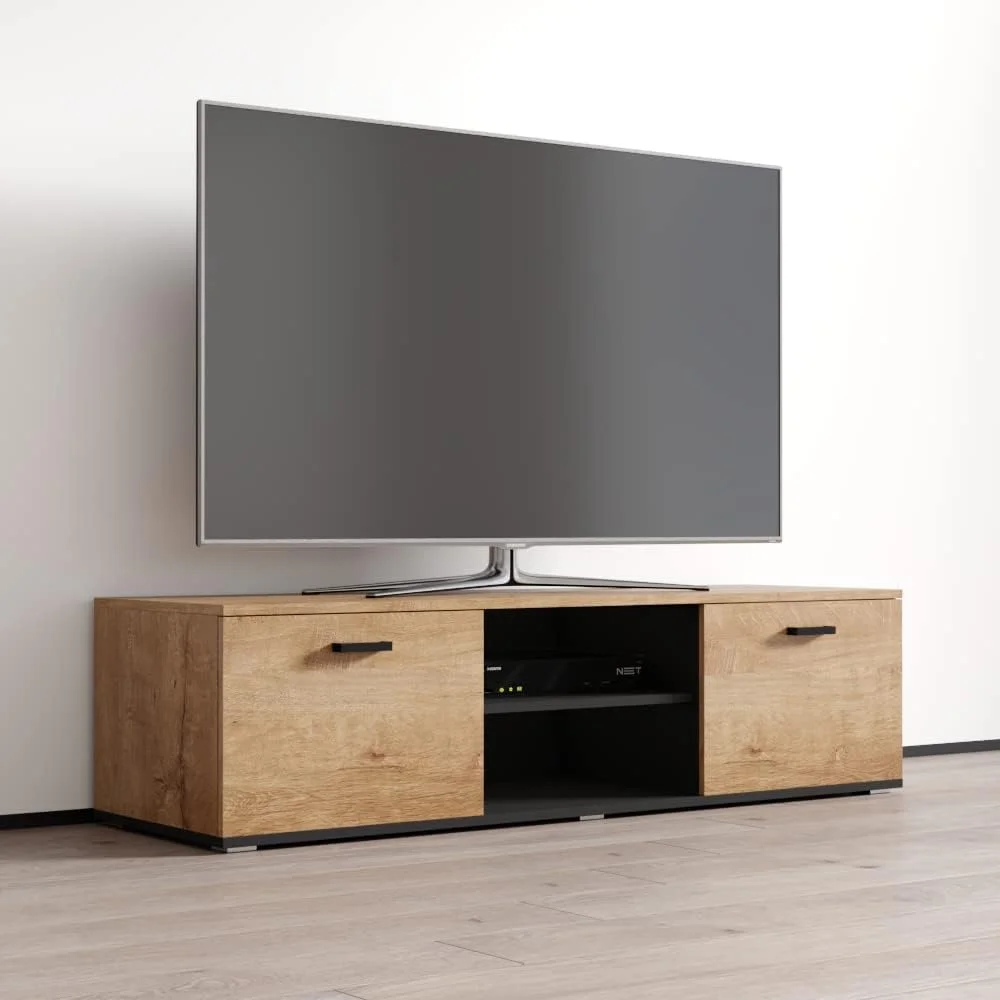 Soho S4 TV Stand For Tvs Up To 65", Modern High Gloss 55" Entertainment Center, TV Media Console With Storage Cabinets