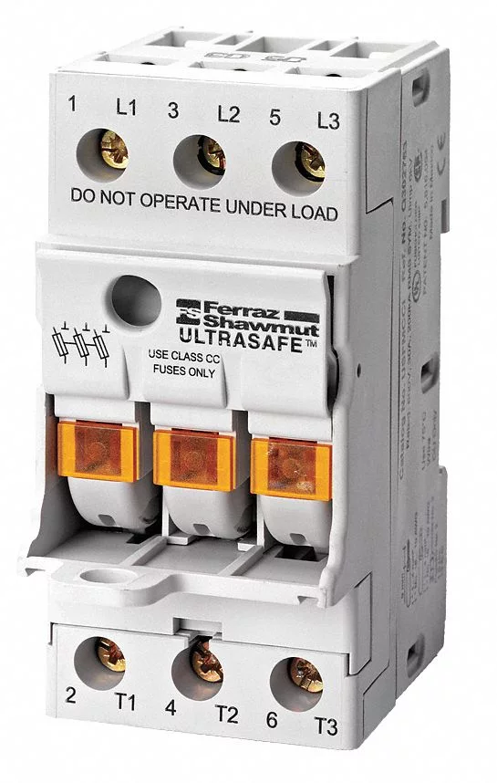 Mersen Fuse Block,0 to 30A,Class CC,3 Pole  USFMCCI