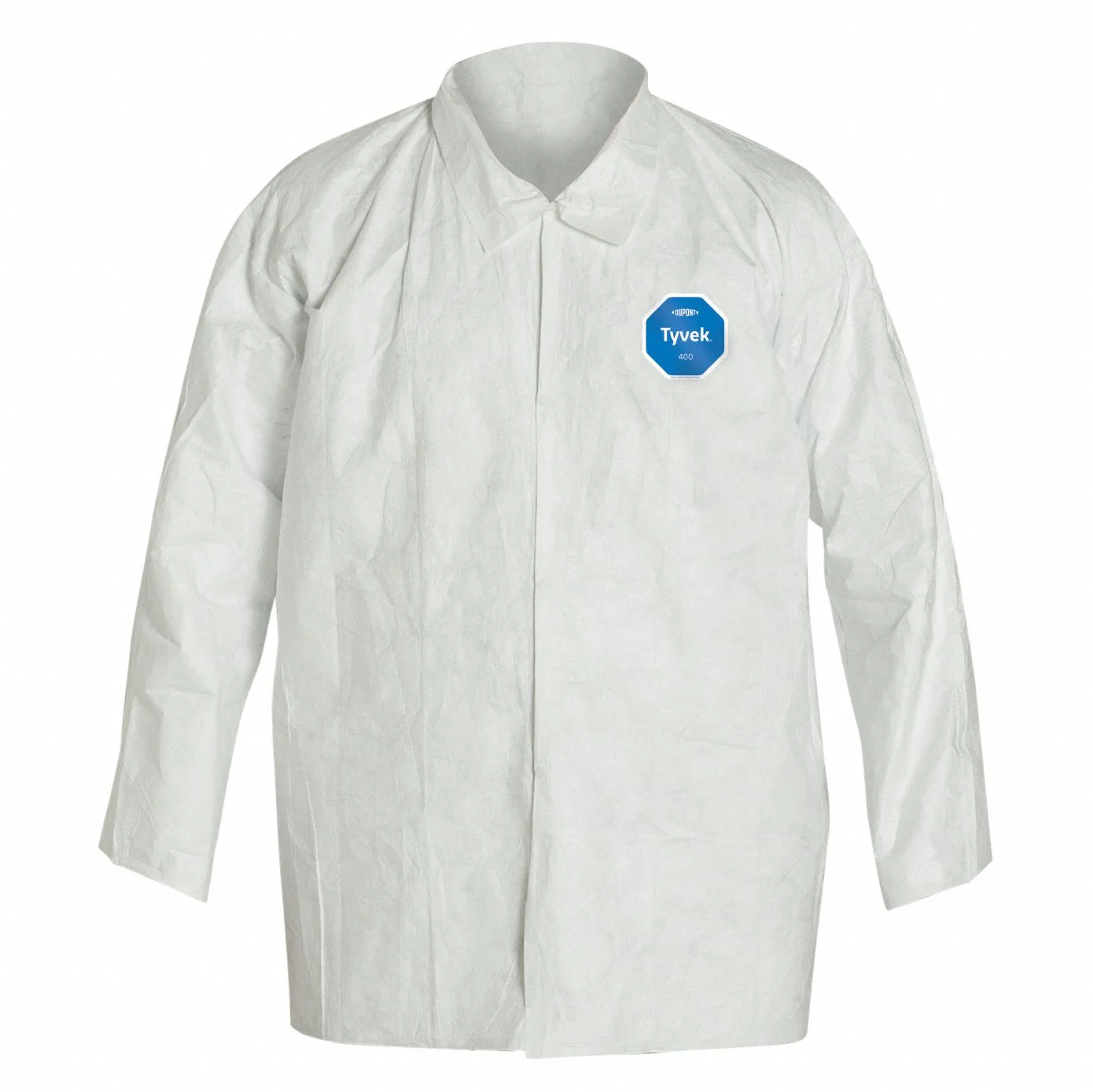 Dupont Disposable Shirt,3XL,Snap,PK12  TY303SWH3X0012G1
