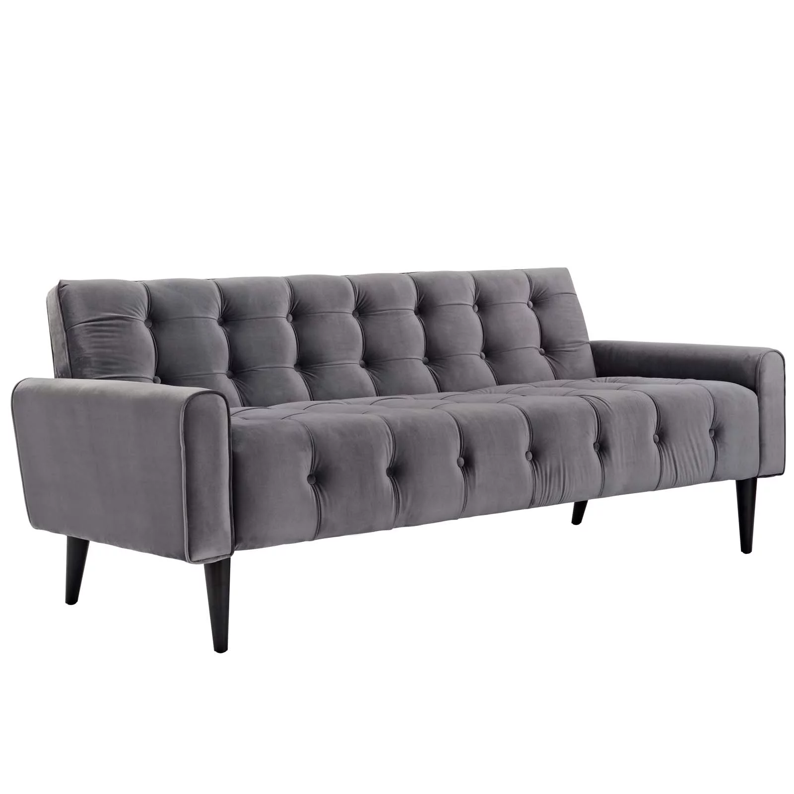 Modern Contemporary Urban Design Living Lounge Room Sofa, Grey Gray, Fabric Wood