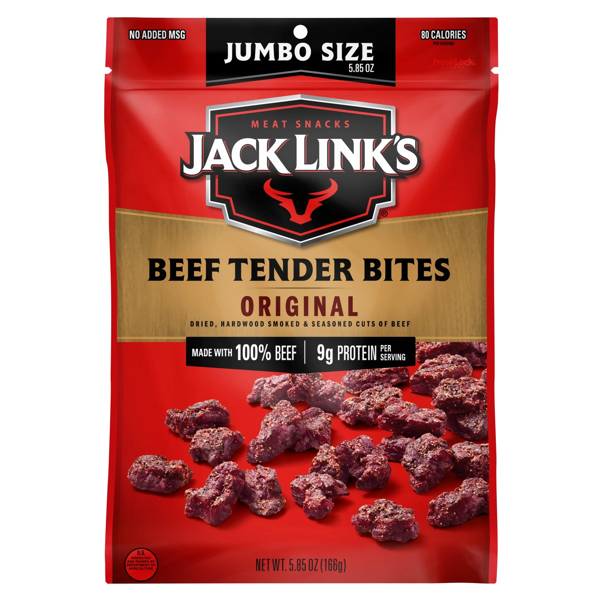 Jack Link's 100% Beef Original Tender Bites 5.85oz Resealable Bag