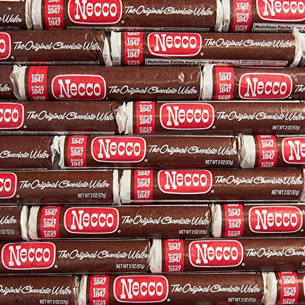 Necco Wafers, Chocolate Wafers Display Pack, 2-Ounce Rolls (Pack of 24)