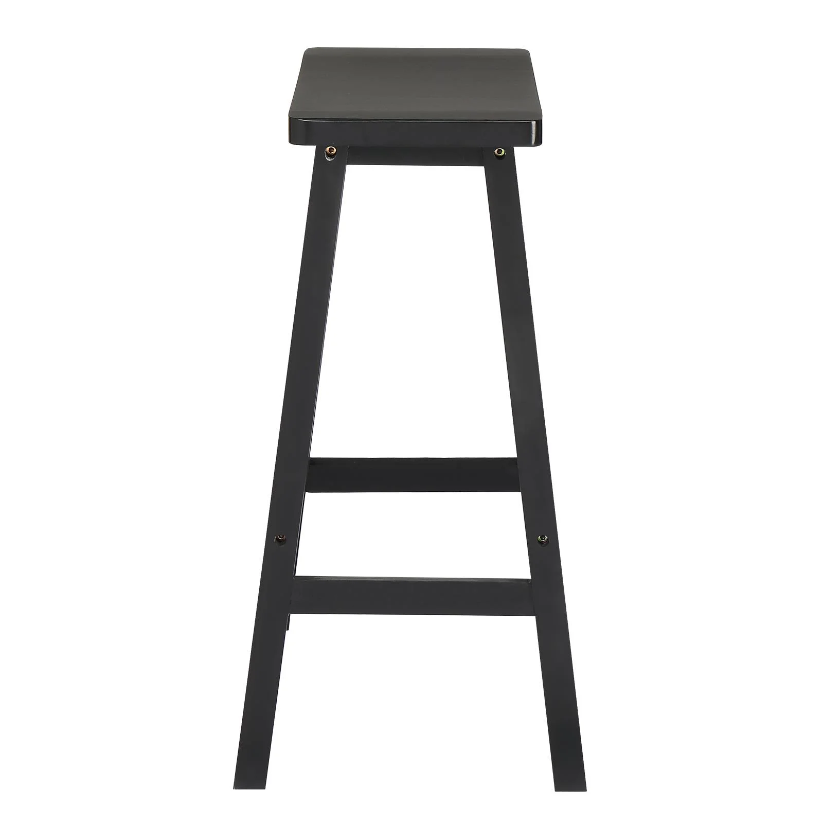 Ktaxon Set of 4 Bar Stools Home Kitchen Dining Room Saddle Seat Wooden Pub Chair Counter Stools Black