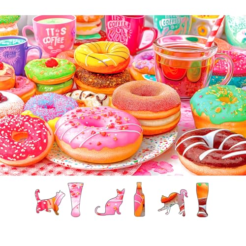 Christmas Snowman Jigsaw Puzzles for Adults 500 Pieces Winter Wonderland Night Holiday Scene with Glowing Lights Fun Family Puzzles Gift for Adults Seniors