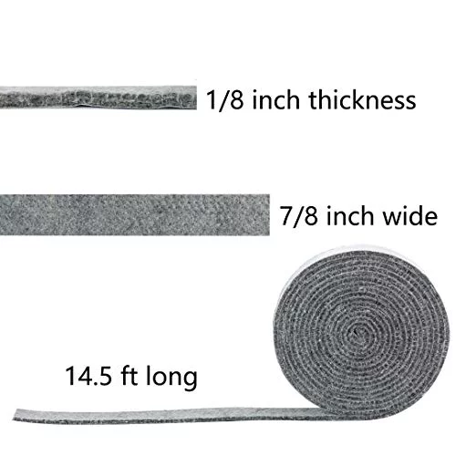 DOLAMOTY 15ft High Temp Grill Gasket Replacement for Large/XLarge Big Green Egg,Big Green Egg Accessories BBQ Smoker BGE Gasket Pre-Shrunk Accessories Self Stick Felt, 7/8