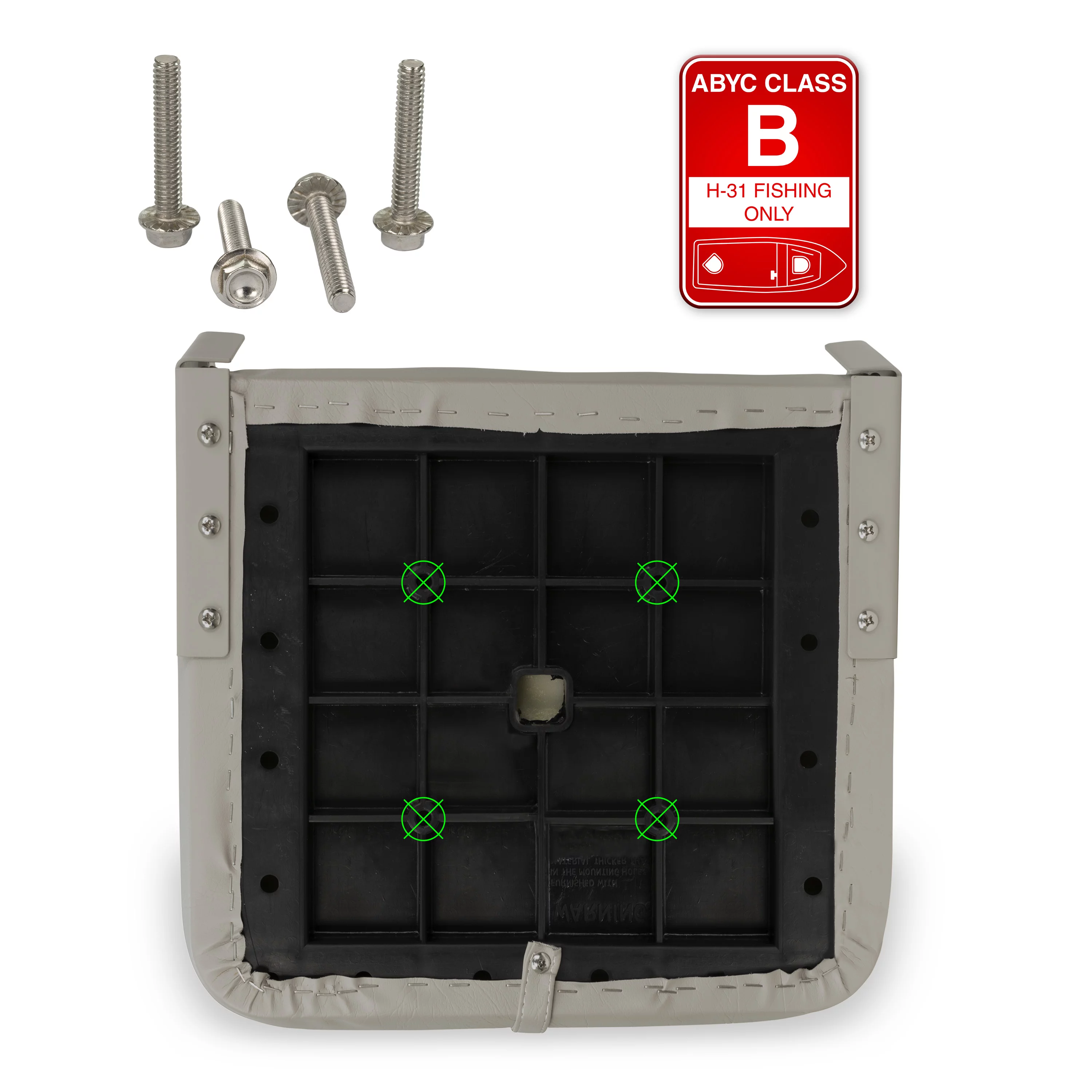 Springfield Marine Economy Standard Folding Fishing Boat Seat - Gray - 16