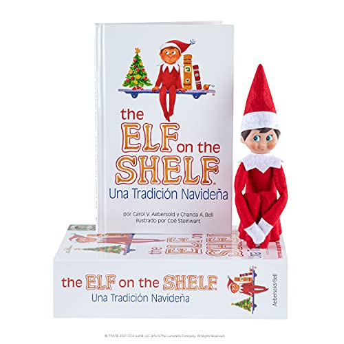 The The Elf on The Shelf UNA TradiciÃn NavideÃa Spanish Language Book & Blue-Eyed Boy Scout Elf