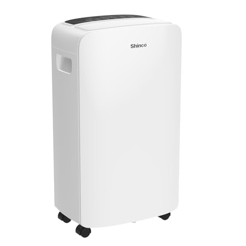Shinco 6,000 Sq.Ft Energy Star Dehumidifier with WIFI, Ideal for Large Rooms and Home Basements, Efficient Moisture Removal with Adjustable Humidity Control, 1.32 Gallons Water Tank