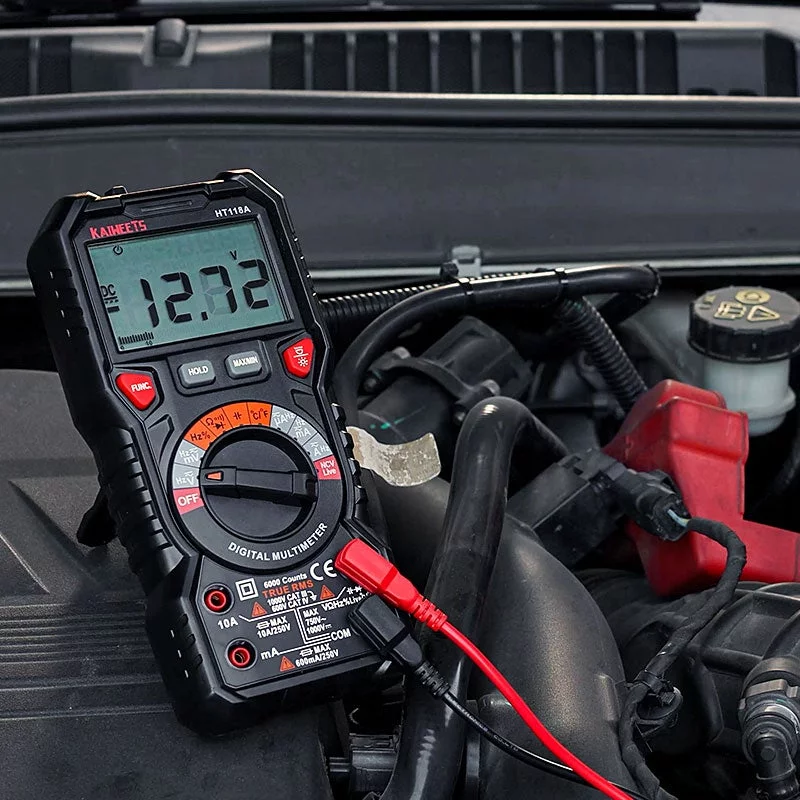 KAIEETS Digital Multimeter Tester Auto-Ranging TRMS 6000 Counts Measuring Amp Volt Capacitance Temperature Ohm Frequency