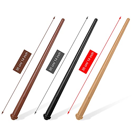 Skylety 3 Pieces Light up Wand Magic Light and Sound Toy Illuminating Princess Wand Fairy Toys Christmas Party Costume Accessory for Xmas Cosplay Masquerade(Pink, Purple, Blue)