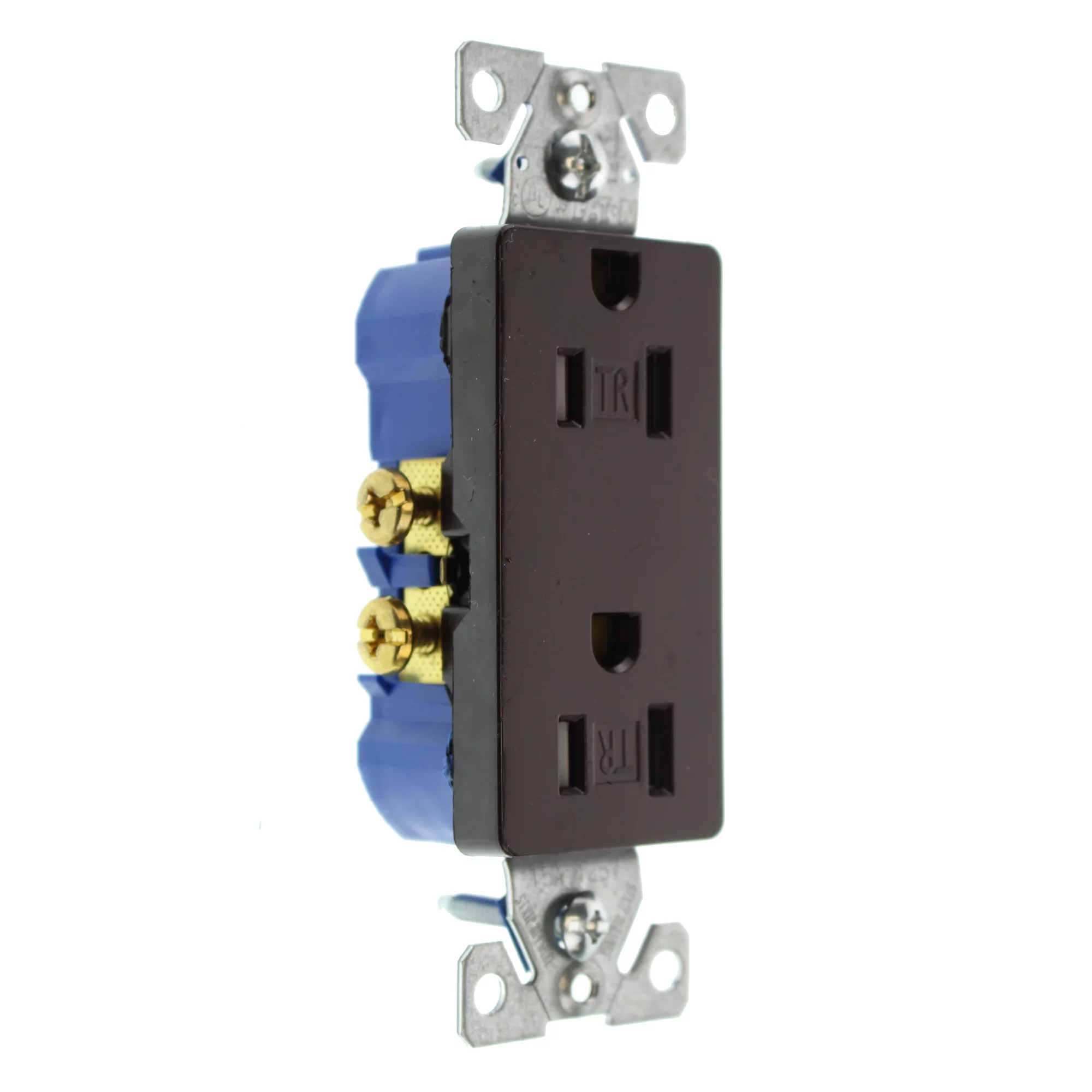 Hubbell RRD15STRZ Duplex Decorator Receptacle Outlet, TR, 15-Amp, 120-Volt, Brown, (16-Pack)