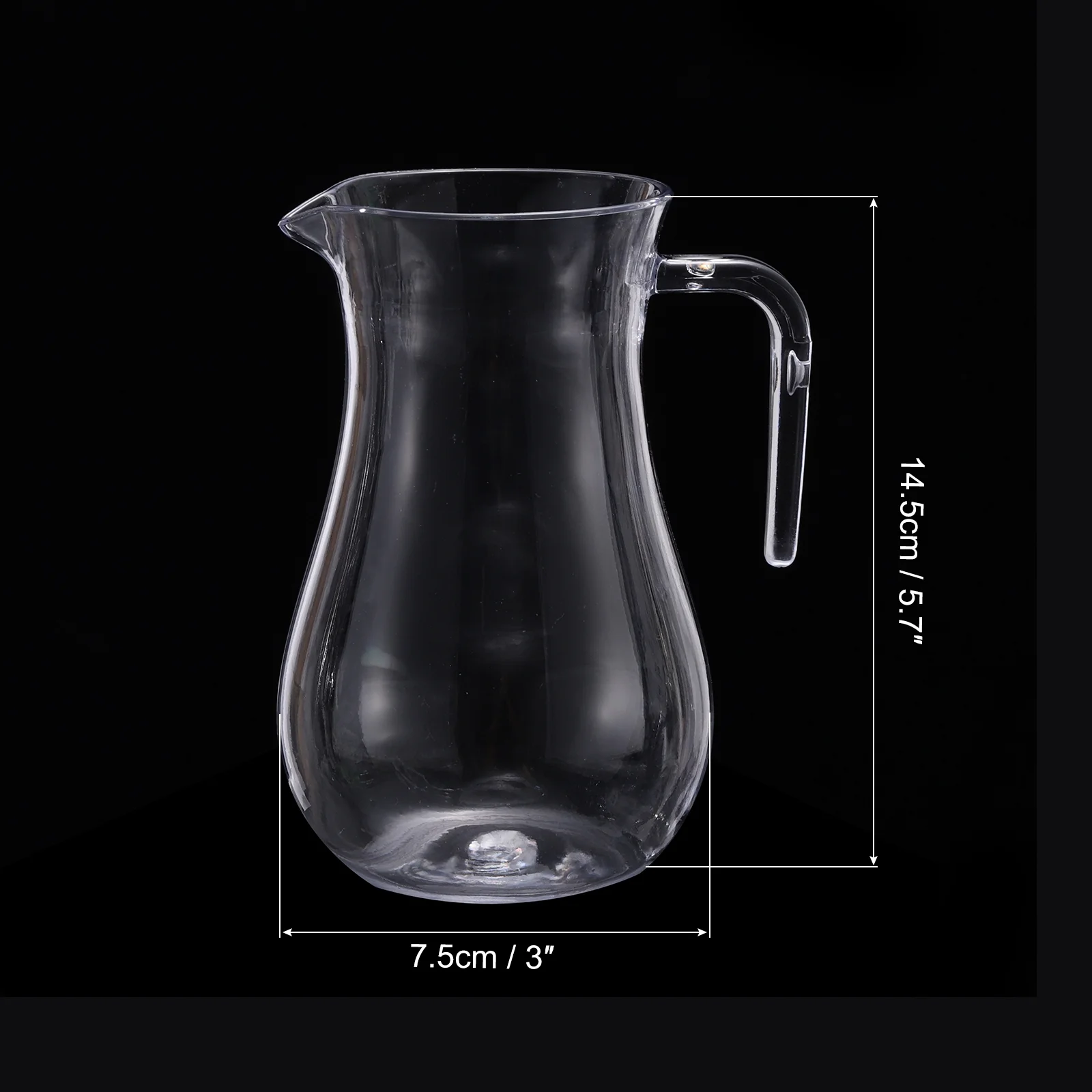 Water Jug, 27.1oz Acrylic Water Pitcher with Spout, Elegant Serving Carafes Wine Beverage Container