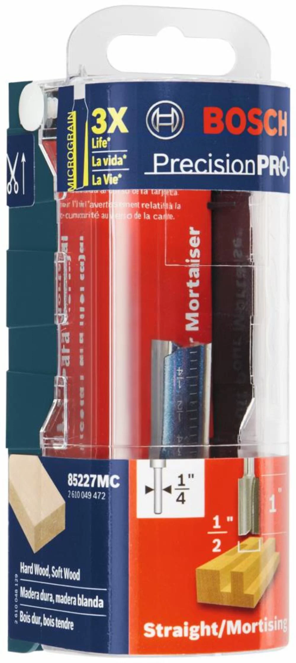 Bosch 85227MC Router Bit 1/4 in Dia Shank 2-Cutter Carbide