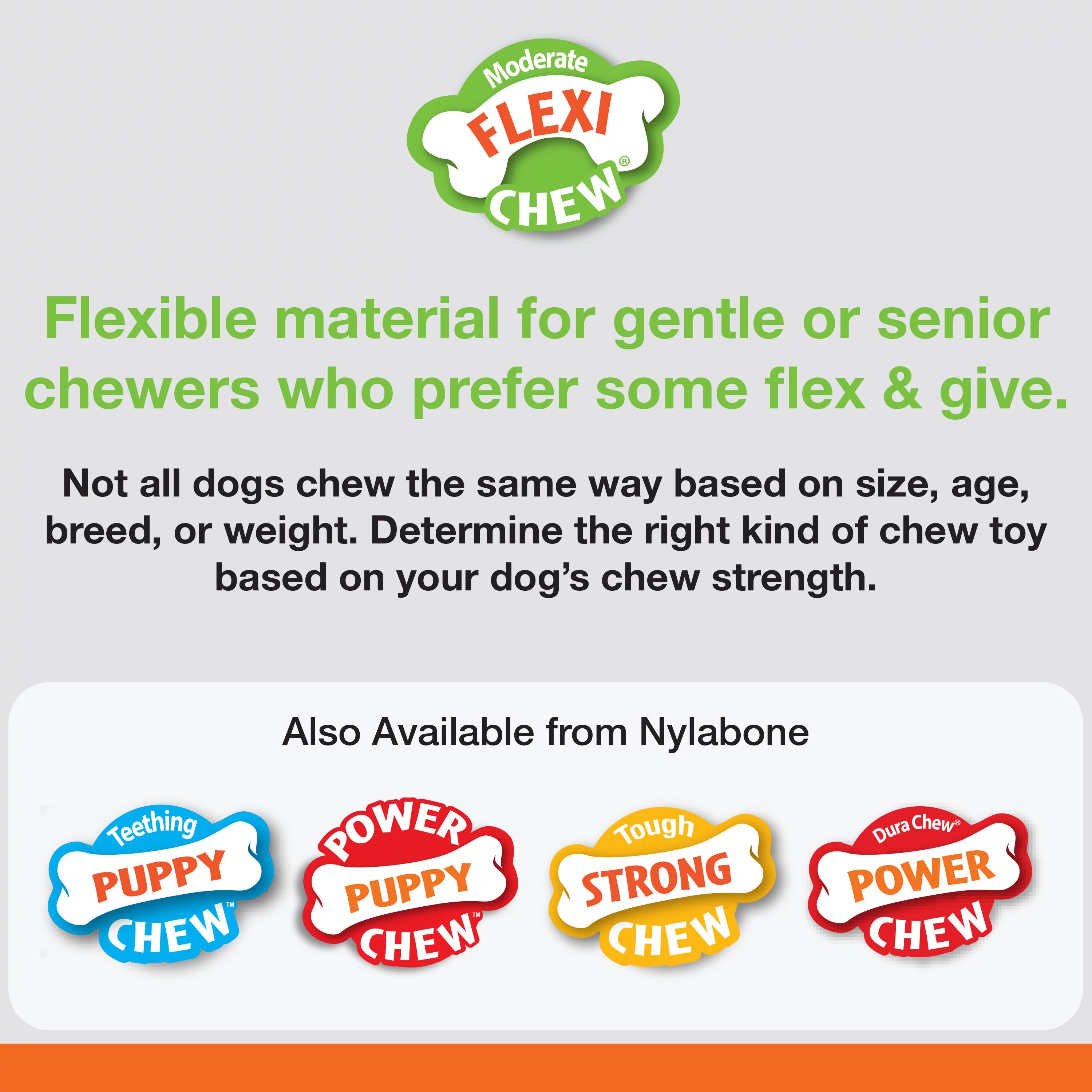 Nylabone Dental Chew and Flexi Bone Combo Pack, Dry Dog Chew Toys Chicken Large/Giant