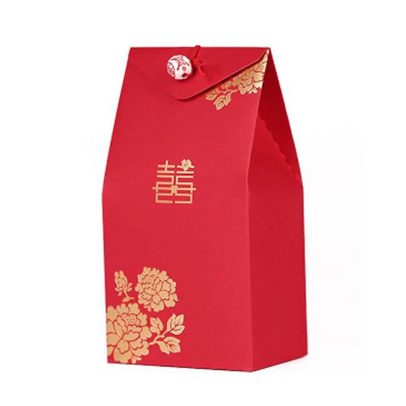 Paper Chocolate Gift Chinese Style Wedding Boxes for Flower Red Decorative Candy Box - 40 Piece