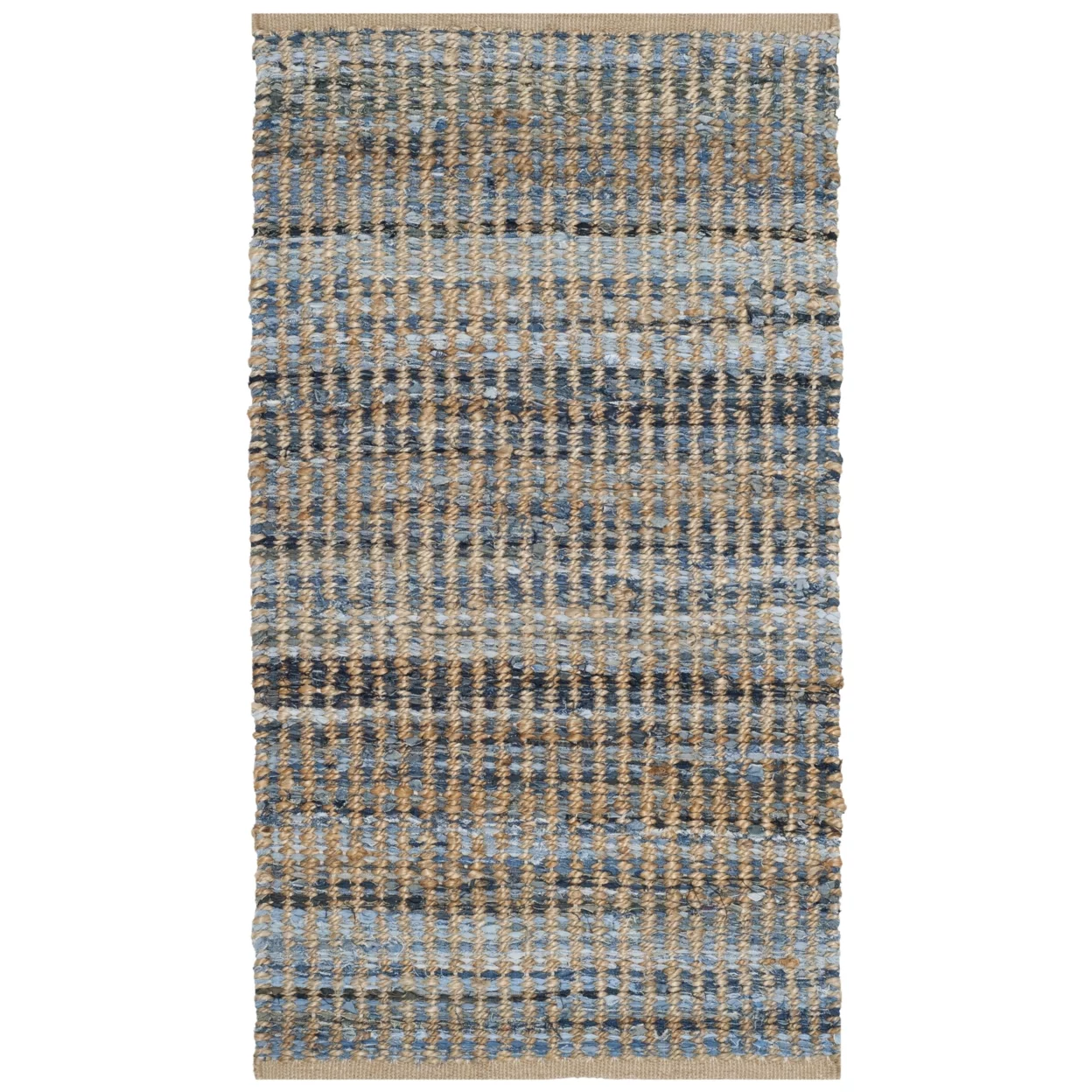 SAFAVIEH Cape Cod CAP352A Handwoven Natural / Blue Rug