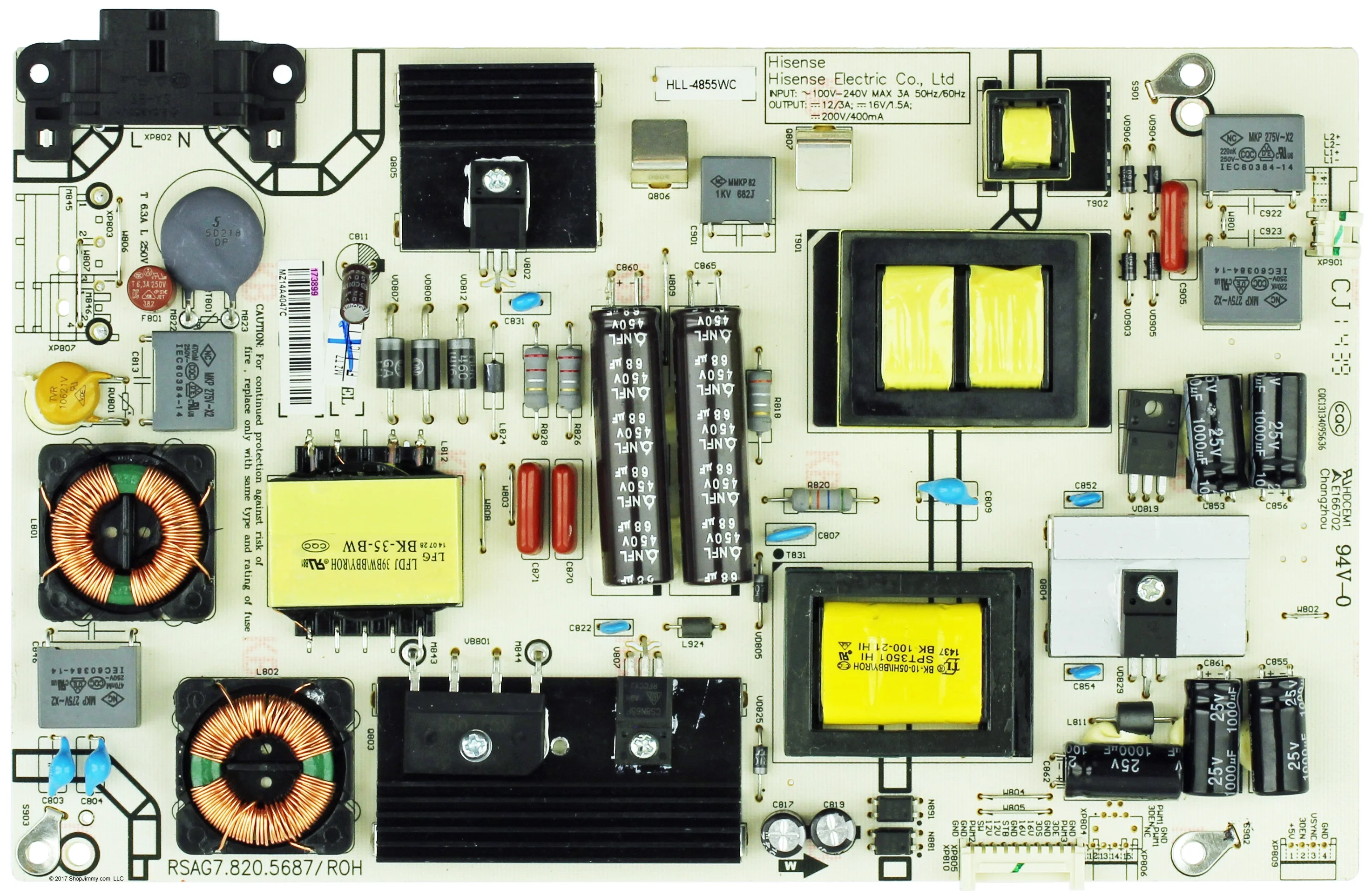 Insignia 173899 Power Supply / LED Board