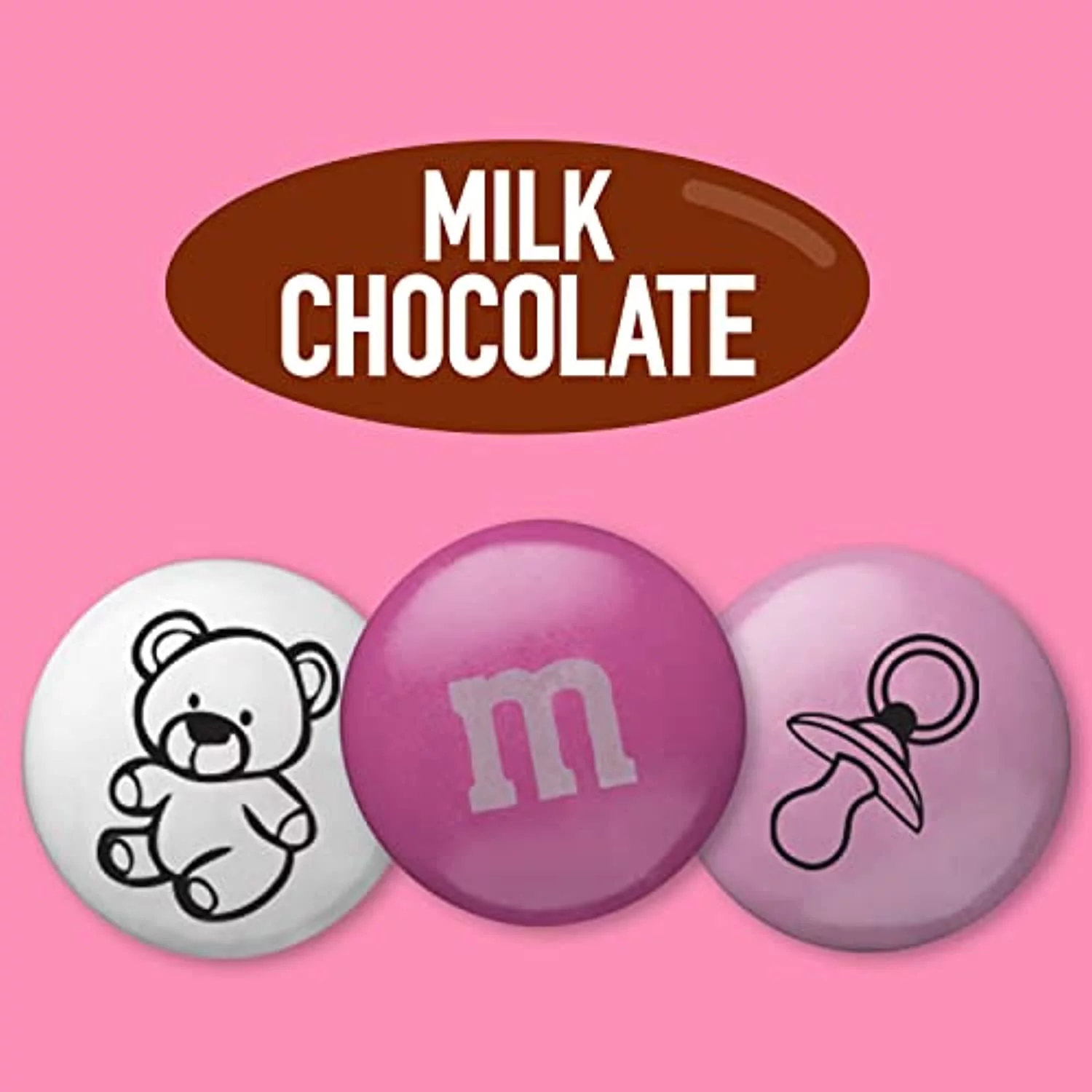 Its A Girl Baby Shower Candy M&Ms Milk Chocolate Candy 5 Lbs Bulk Candy Bag
