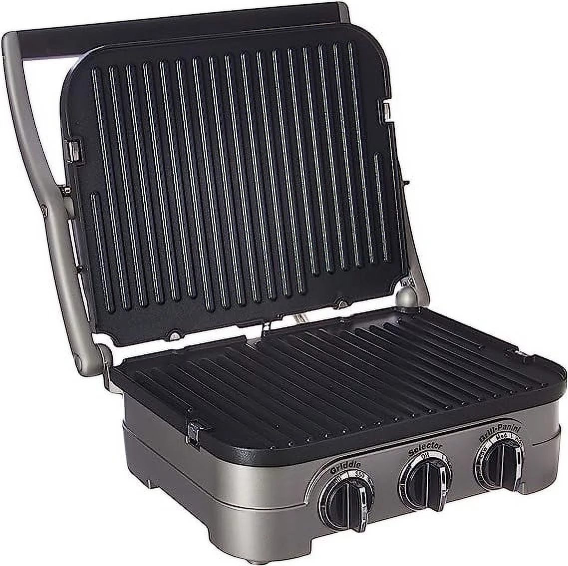 Open Box Cuisinart Griddler Gourmet 5 in 1 Countertop Griddle & Grill GR-4NFR - Silver