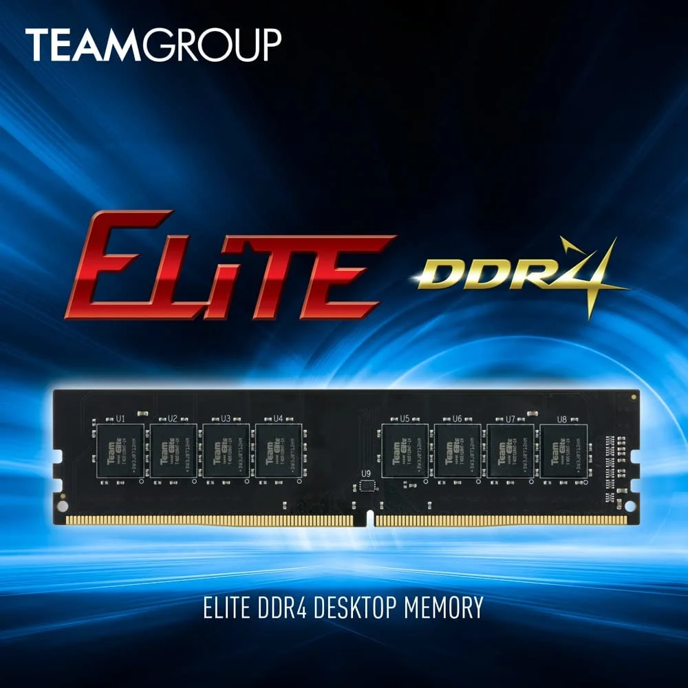 TEAMGROUP Elite DDR4 16GB Single 2666MHz (PC4-21300) CL19 Unbuffered Non-ECC 1.2V UDIMM 288 Pin PC Computer Desktop