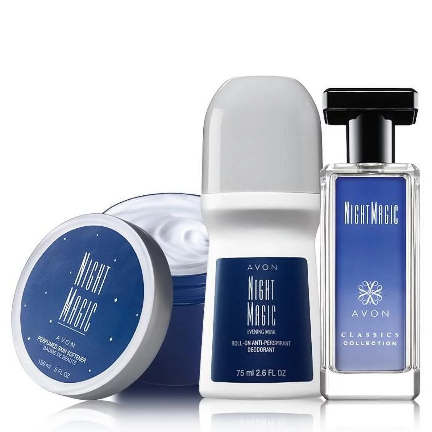Avon Night Magic 3 Piece Set for Women - Cologne, Perfumed Skin Softener and Deodorant.