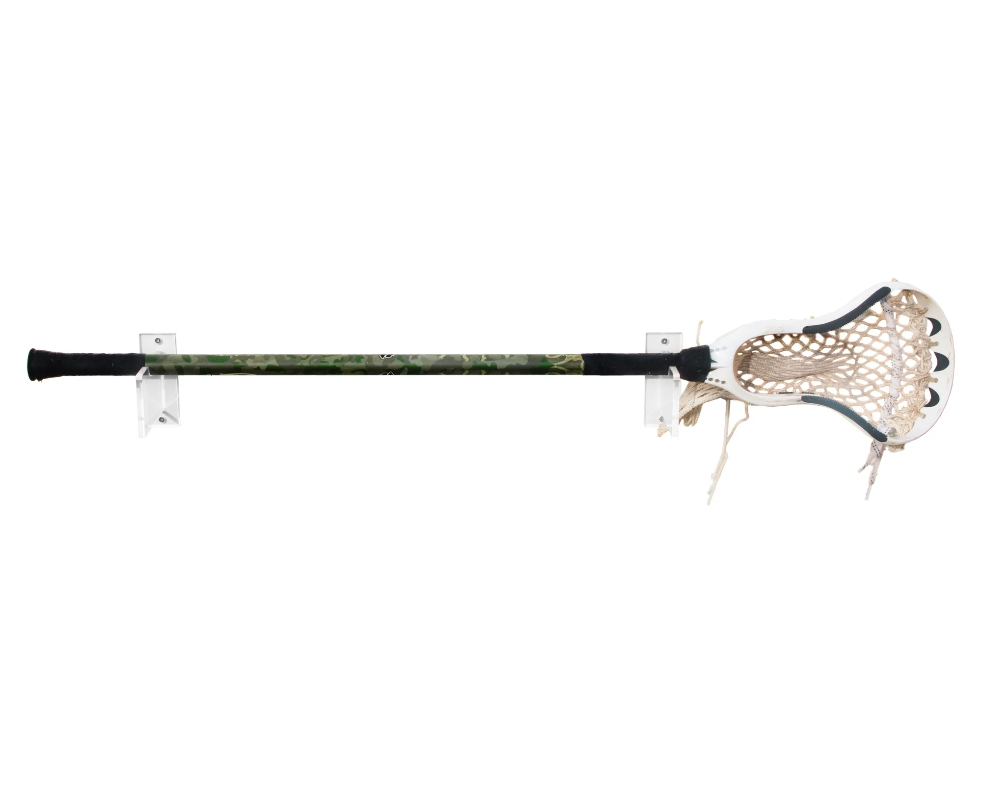 Deluxe Clear Acrylic Lacrosse Stick Wall Mount Bracket (A023-L-SS)