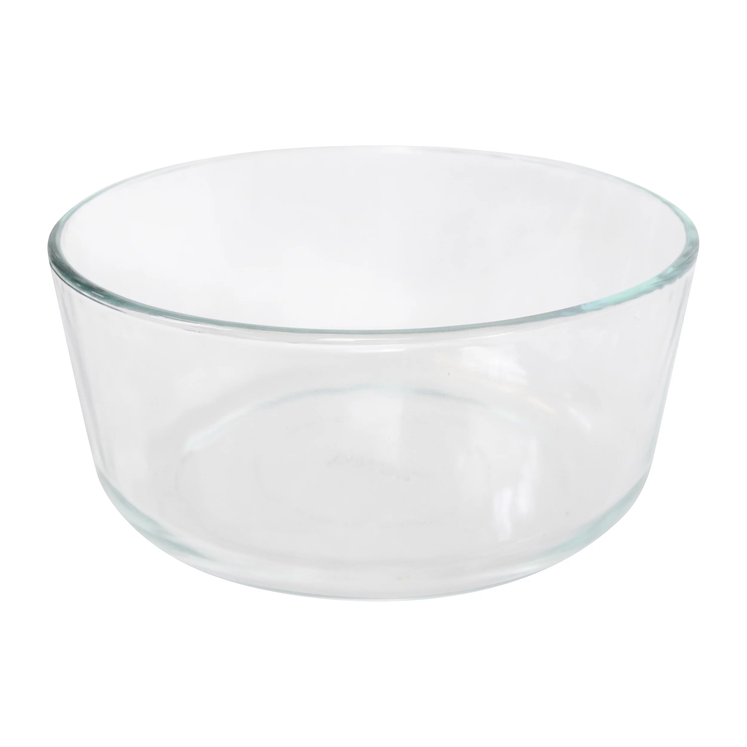 Pyrex (4) 7203 7-Cup Glass Bowl and (4) 7402-PC 7-Cup Amparo Blue Lids, Made in the USA (4-Pack)