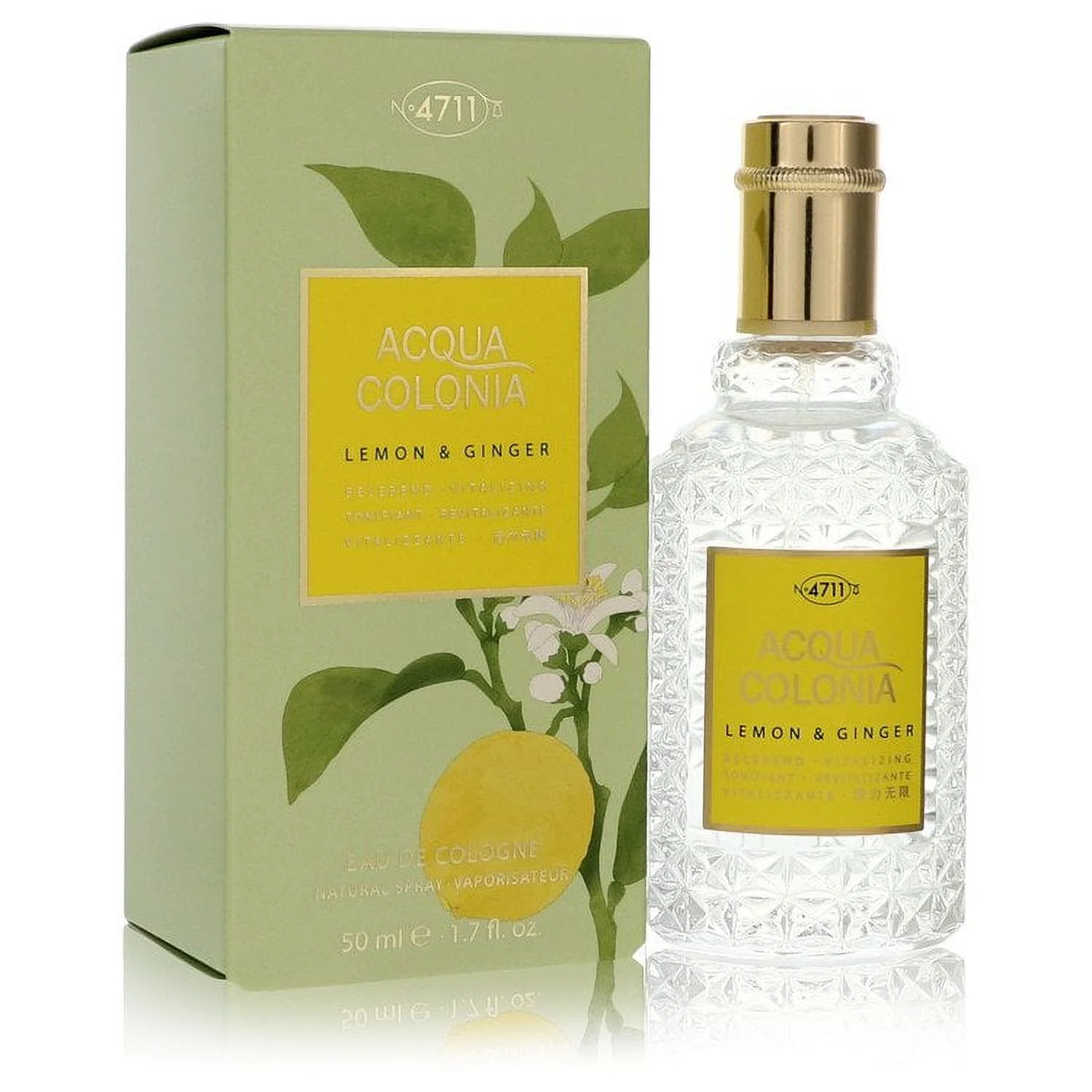 4711 ACQUA COLONIA Lemon & Ginger by 4711 Eau De Cologne Spray (Unisex) 1.7 oz For Women