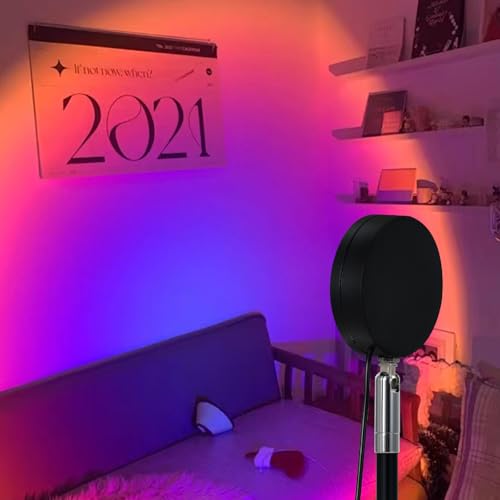 Sunset Light Projector with Color Changing Ambient Lighting, Suitable for Bedrooms, Living Rooms, and Live Streaming Rooms