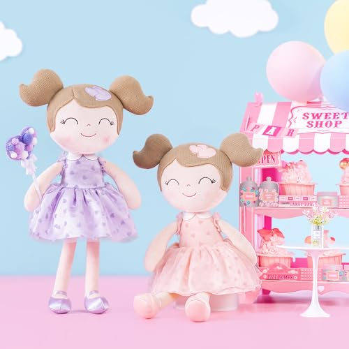 Gloveleya Baby Girl Gift First Baby Doll Plush Doll Print Sunflowers