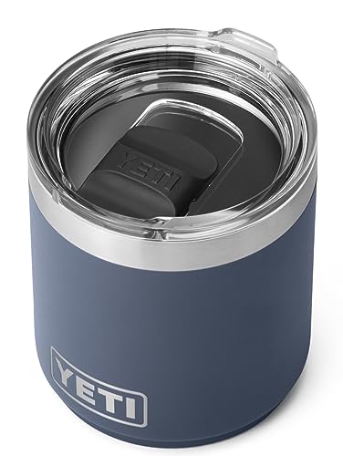 YETI Rambler Lowball, Vacuum Insulated Stainless Steel Stackable Lowball with MagSlider Lid, Stainless Steel, 10 oz (296 ml)